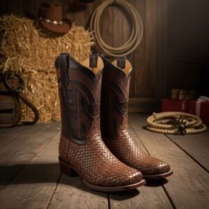 Bota Vaquera Imperial Trenzada – Edición Premium